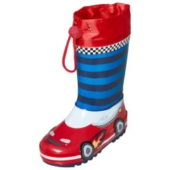 Playshoes Kid's Gummistiefel Rennwagen - Wellington Boots